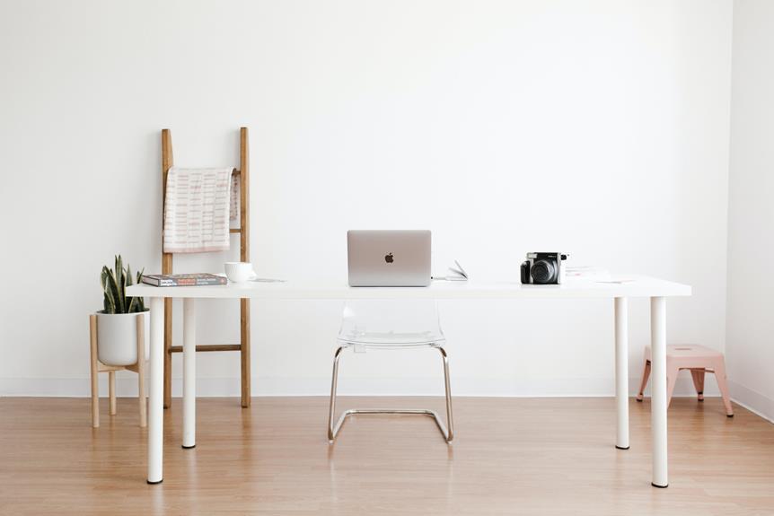 productivity through minimalist home office