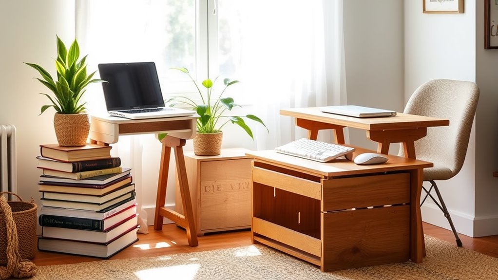 adjustable workstation homemade ideas