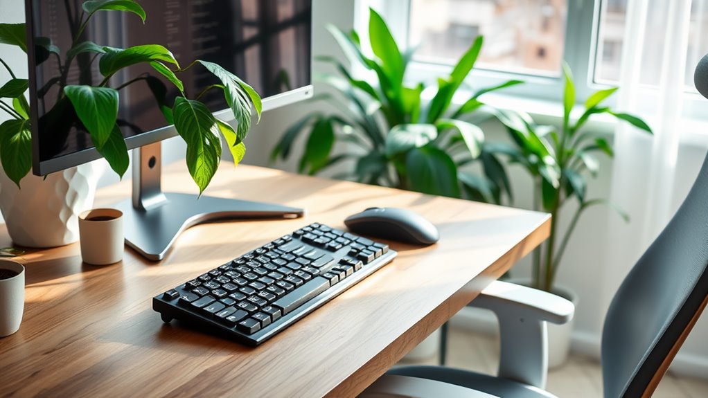ergonomic keyboard and mouse setup