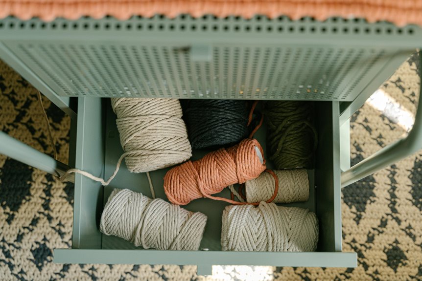 organized office supply drawers