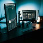 productivity with monitor setup