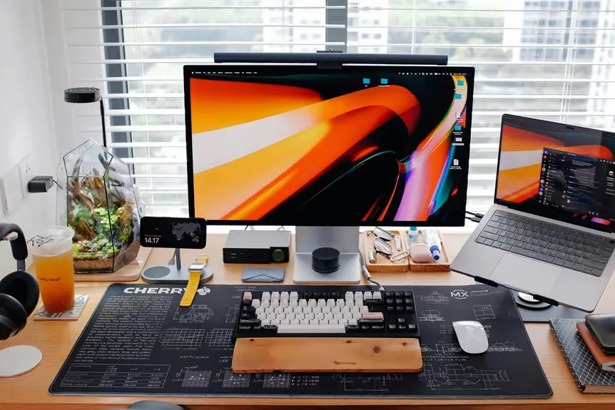 trackball mouse laptop setup