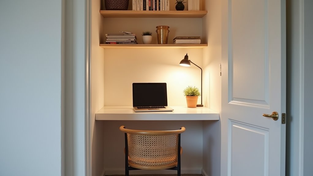 transform closet into workspace