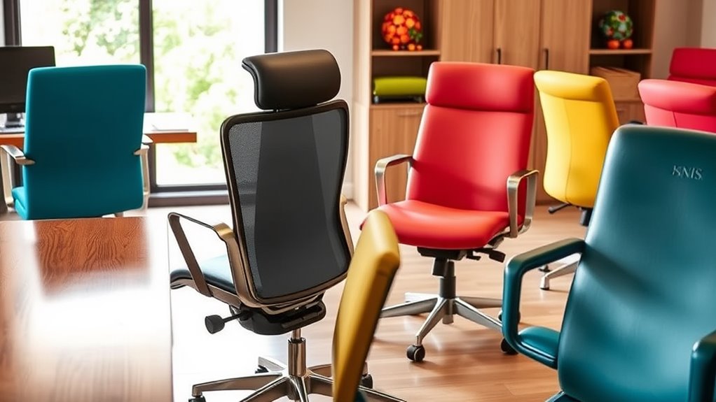 variety of office seating