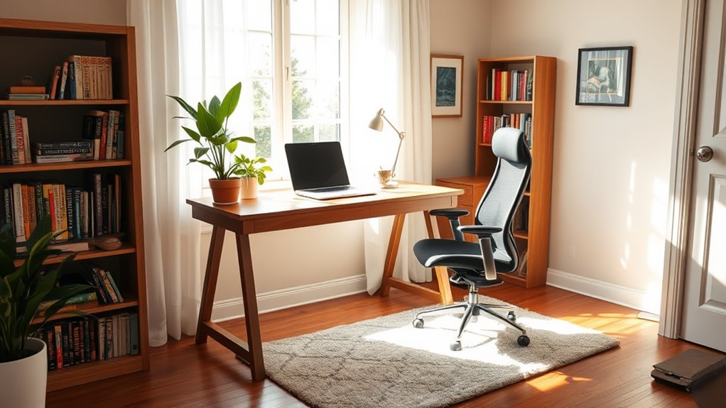comfortable and functional workspace