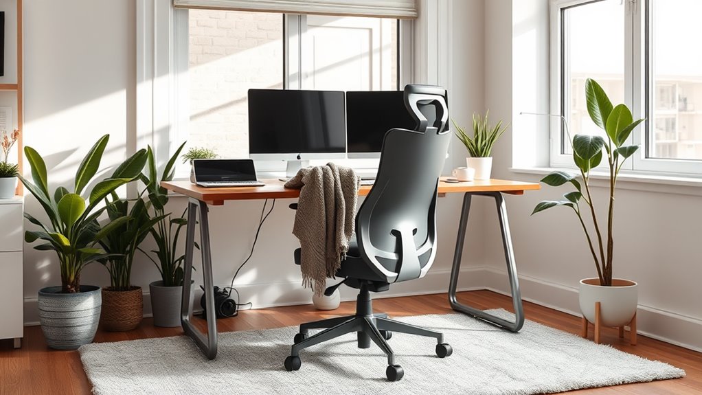 comfortable and productive workspace