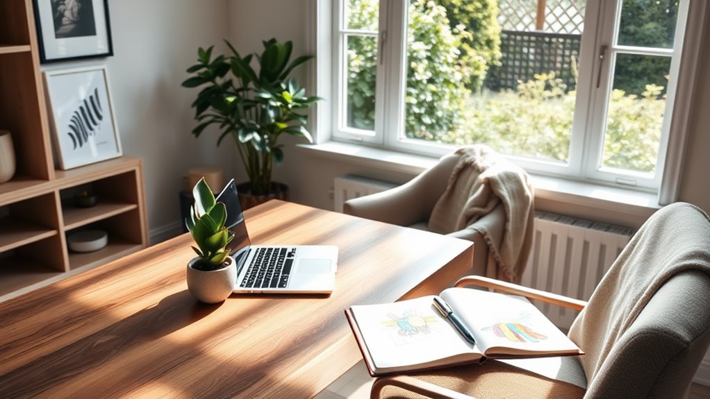 designated organized distraction free workspace