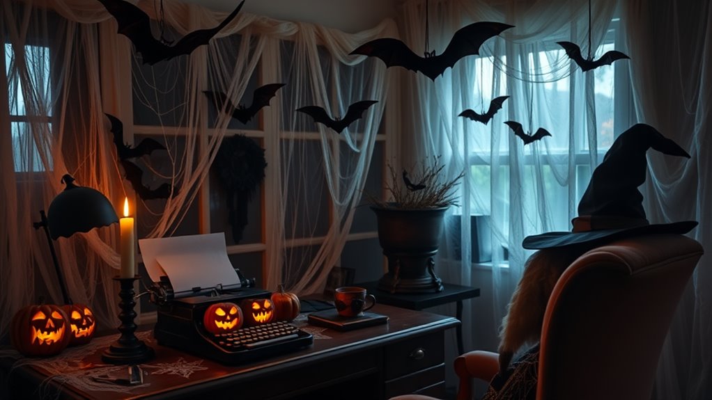 eerie halloween office decorations