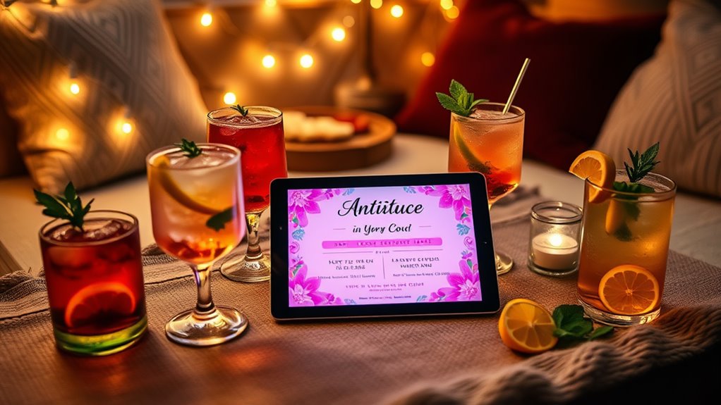 exciting virtual happy hour invitation