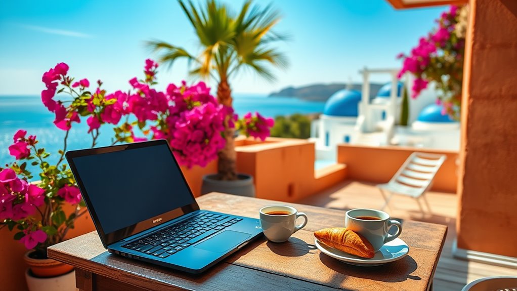 live and work remotely