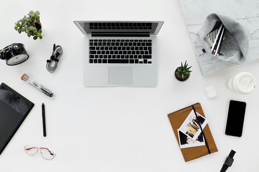 organized workspace reduced clutter