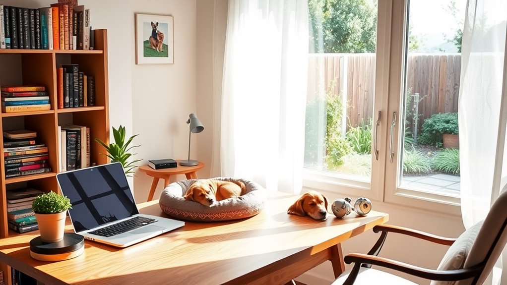 productive home workspace setup