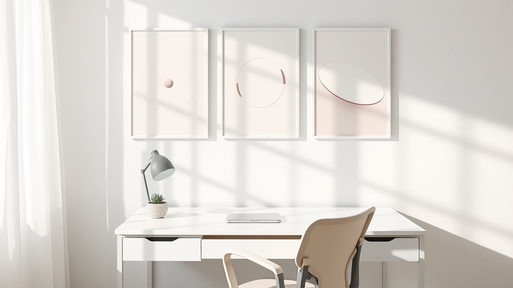 serene minimalist workspace design