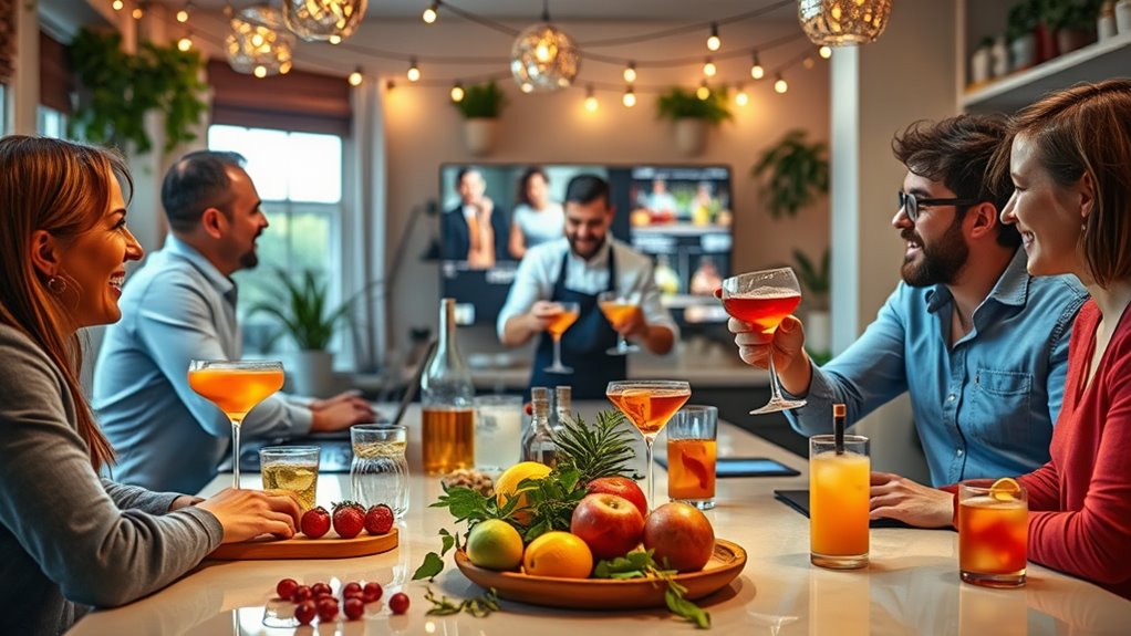 virtual cocktail making team bonding