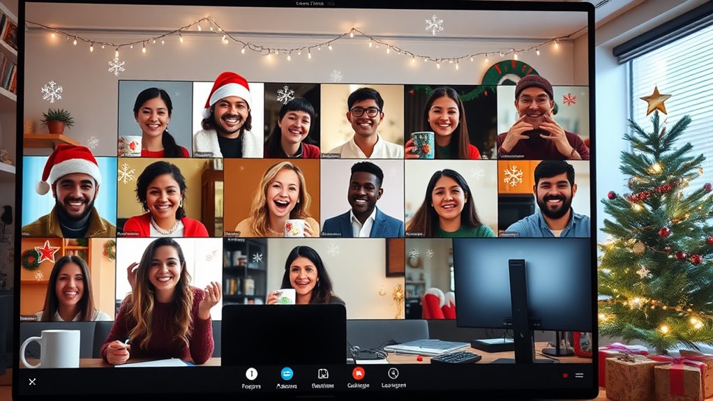virtual festive team gathering